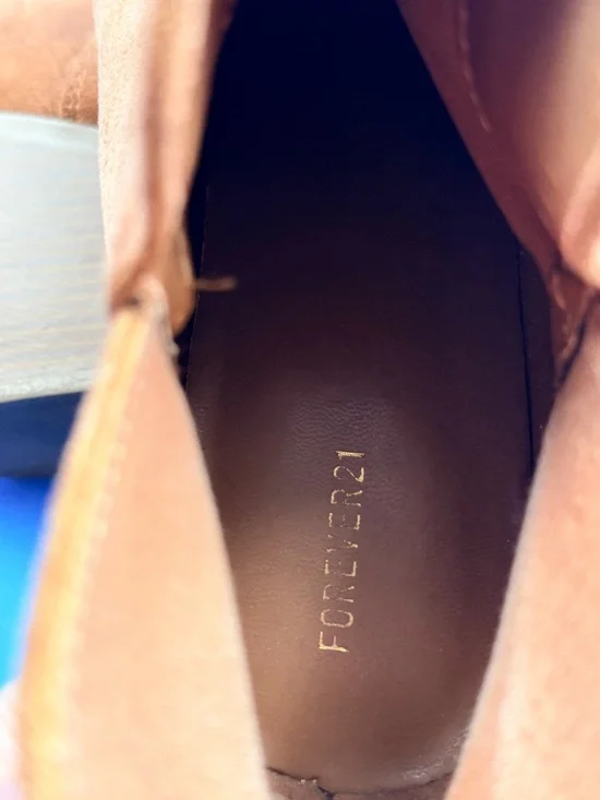 Forever 21 Faux Suede V-Cut Ankle Booties-Womens Size 8 - Picture 4 of 11